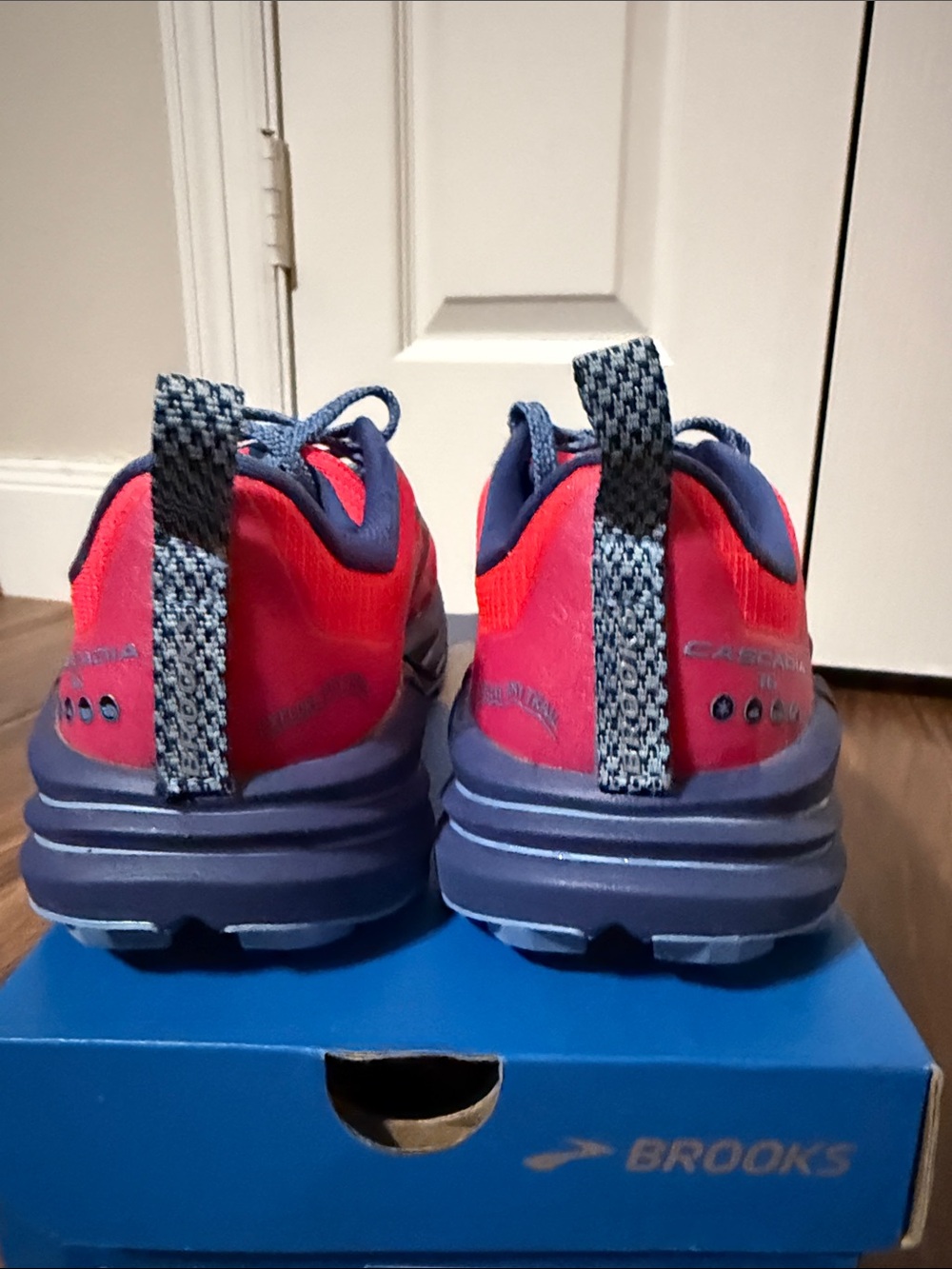 Brooks Women’s Trail Sneakers in Pink and Navy - Picture 3 of 5